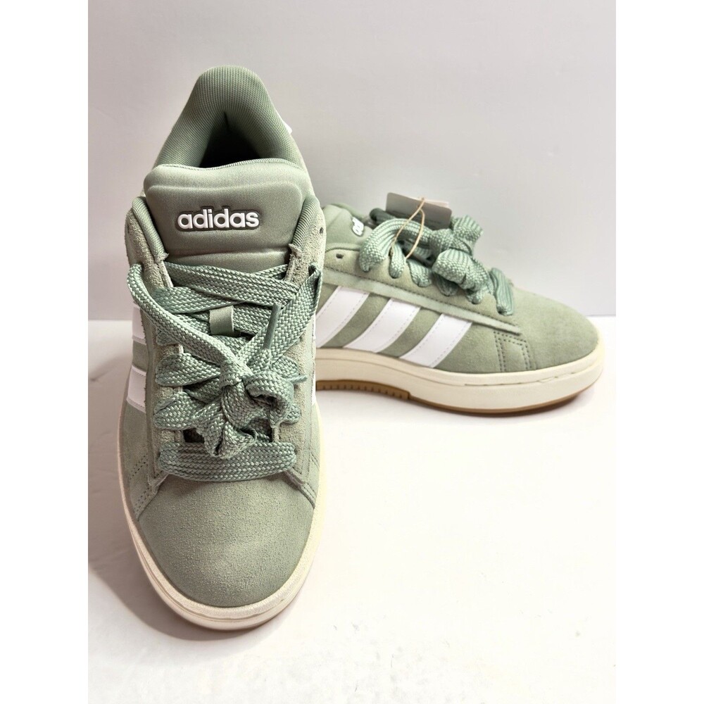 Adidas Women's 7.5 Grand Court Alpha 'Silver Green' Shoes JR3143
